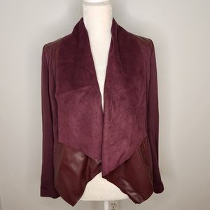 Kut from the Kloth, Suede/Faux Leather Outterwear, Maroon